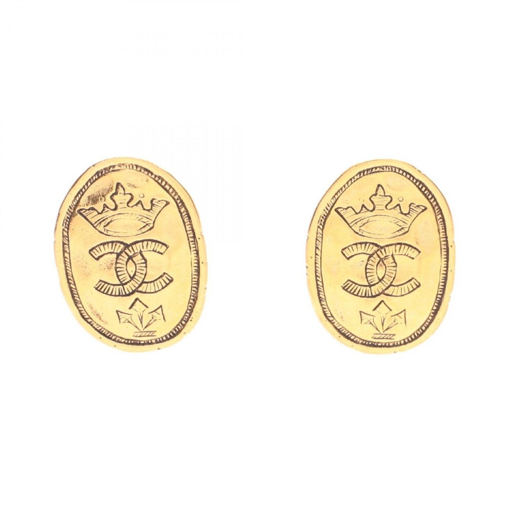Chanel Coco Mark Oval Plate Earring #334772C51B